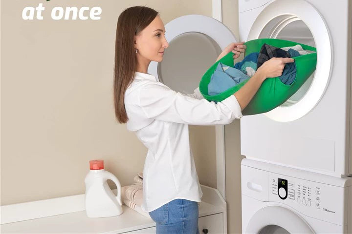 LaundryCatch – Foldable No-Drop Laundry Catcher for Front-Loading Machines (Portable, Space-Saving, Easy-Lift)