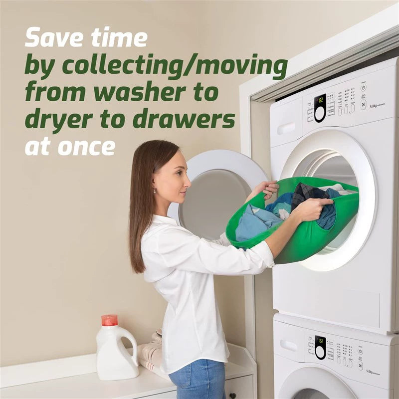 LaundryCatch – Foldable No-Drop Laundry Catcher for Front-Loading Machines (Portable, Space-Saving, Easy-Lift)