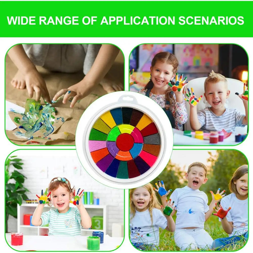 Washable Finger Paint Set Kids Painting Kit And Book Portable Washable Kids Paint Educational Tool Kit For Kids Children Drawing