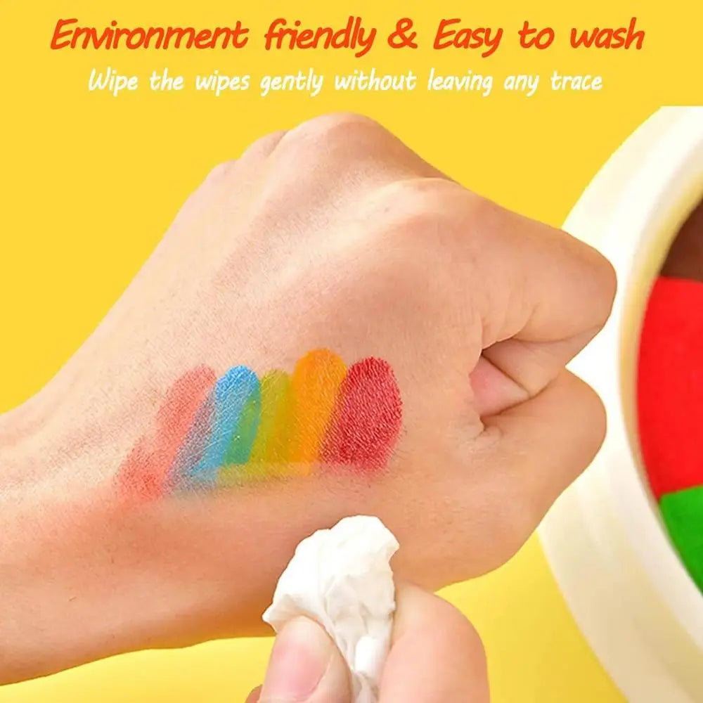 Washable Finger Paint Set Kids Painting Kit And Book Portable Washable Kids Paint Educational Tool Kit For Kids Children Drawing