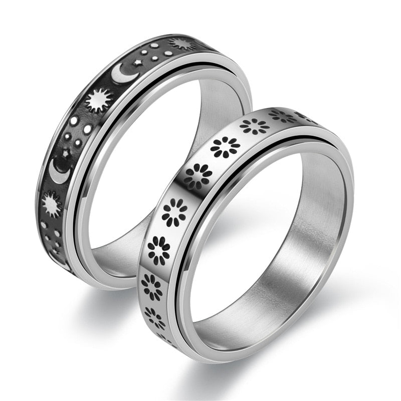 SS Daisy Fidget Ring
